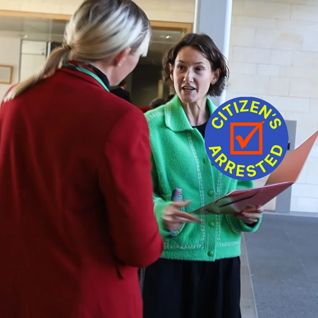 Ruth Jefferson, CEO of Wessex Water being placed under Citizen's Arrest
